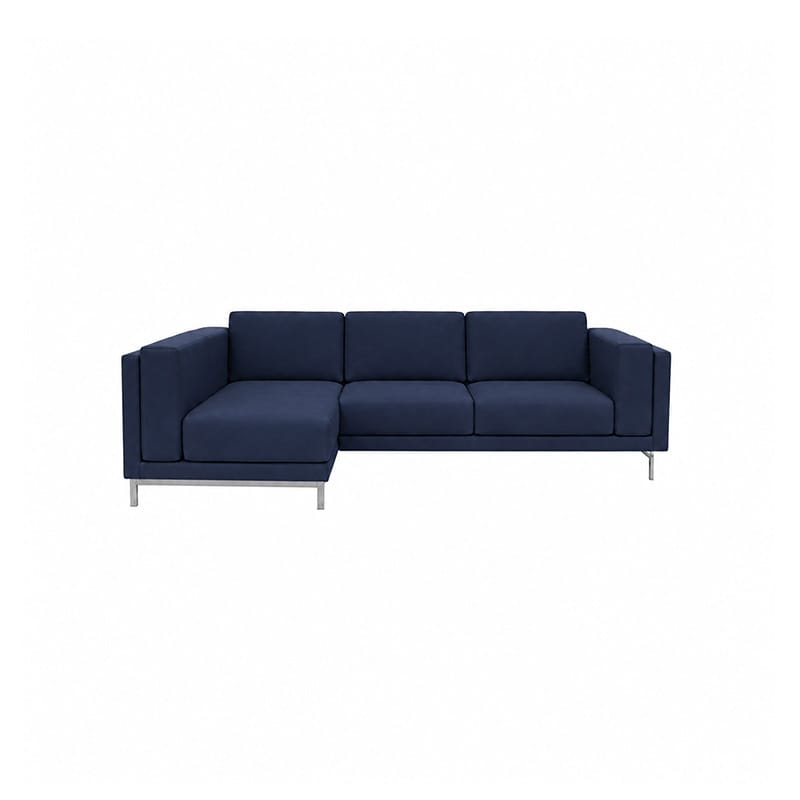 Nockeby 3 Seat Sofa with Left Chaise Cover-Structural Weave navy
