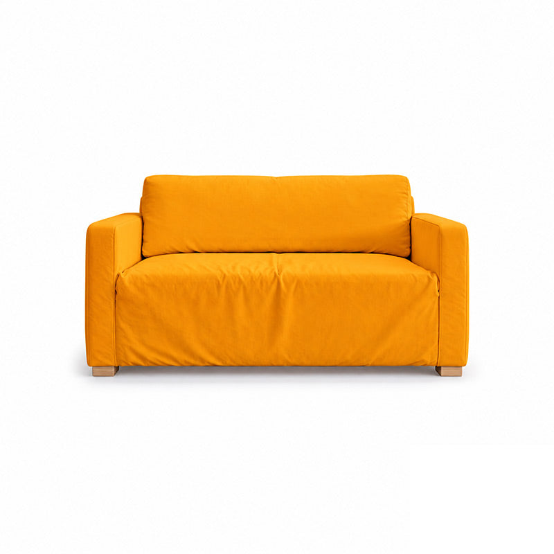Solsta Sofa Bed Cover-Structural Weave mango