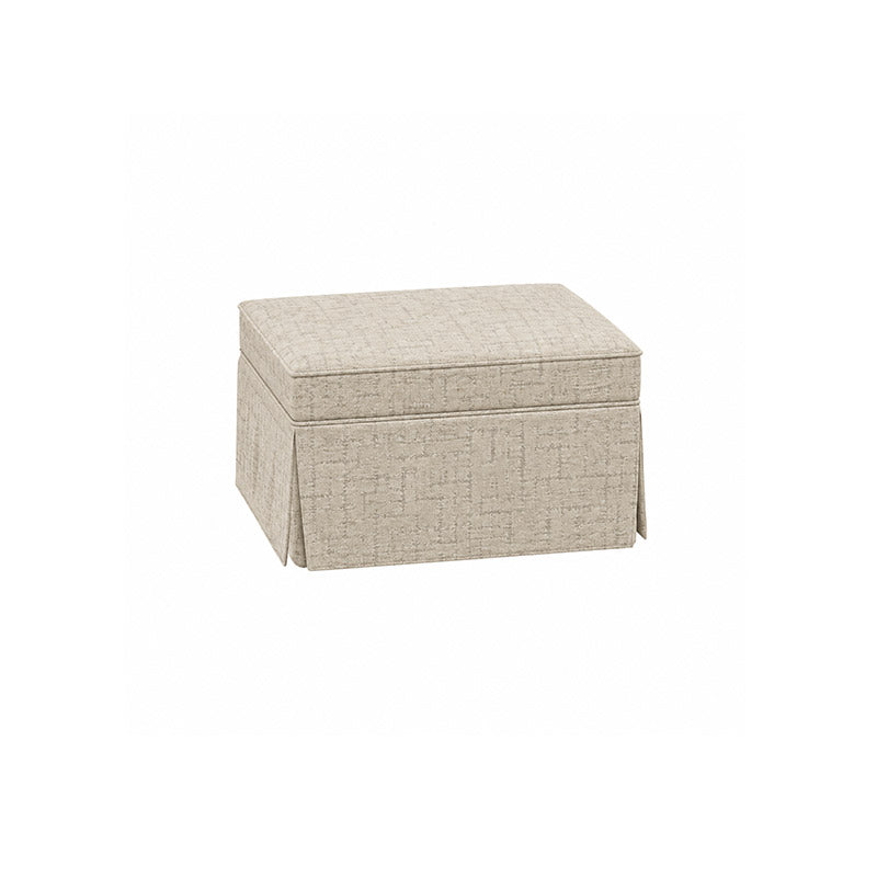 Pottery Barn Basic Ottoman-Patterned Weave Cream