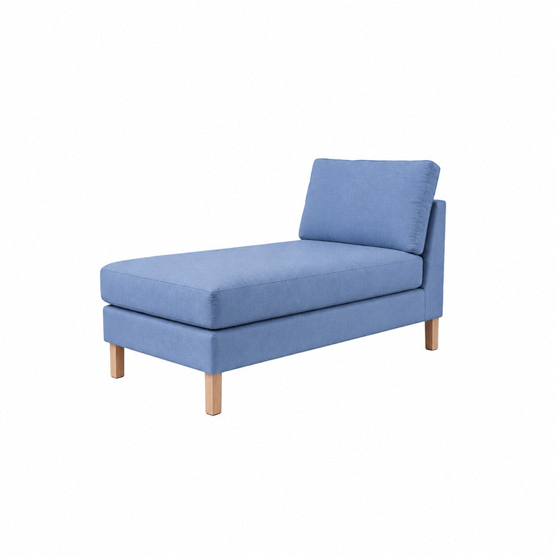 Karlstad Chaise Lounge Cover-Structural Weave powder blue