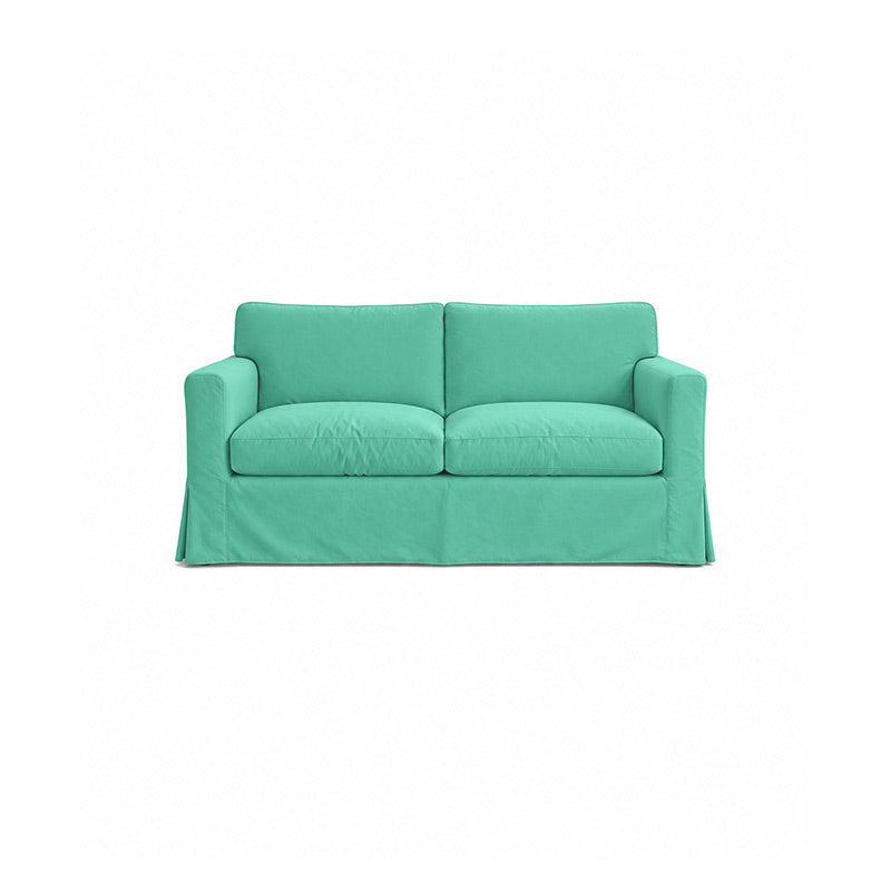 Sandby 2 Seater Sofa Cover-Velvet cyan