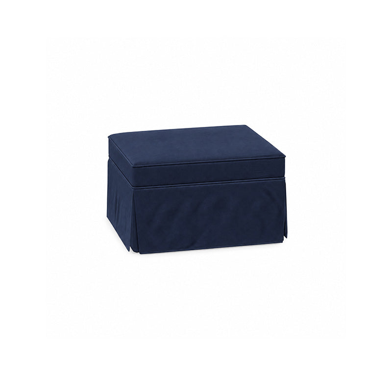 Pottery Barn Basic Ottoman-Structural Weave navy