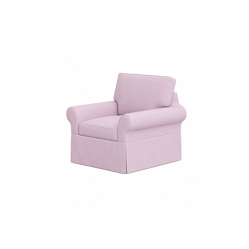 POTTERY BARN Basic Chair Cover-Velvet Dusty rose