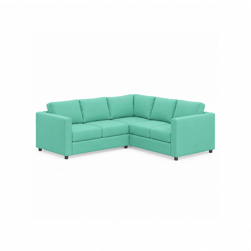 Finnala 4 Seat Corner Sofa Cover-Velvet cyan