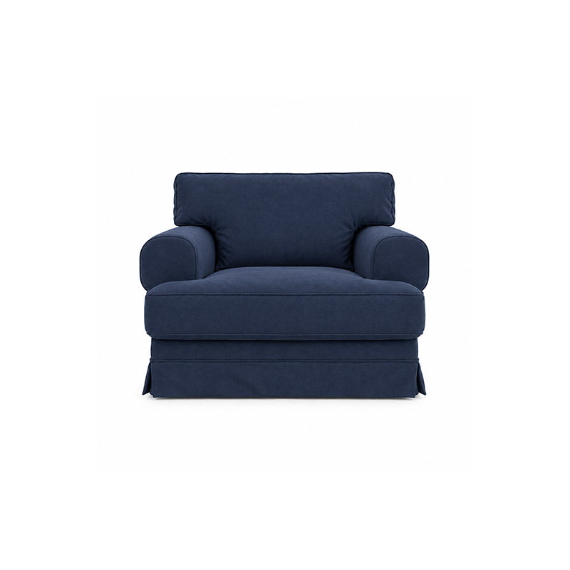 Ekeskog Armchair Cover-Structural Weave navy