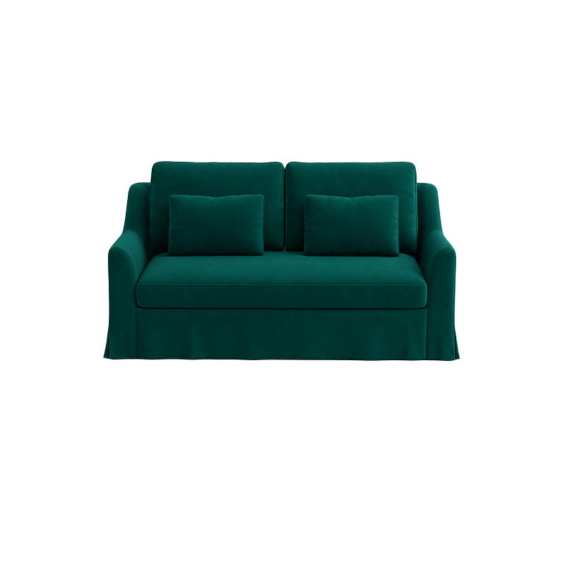 Färlöv 2 Seater Sofa Cover-Velvet Peacock