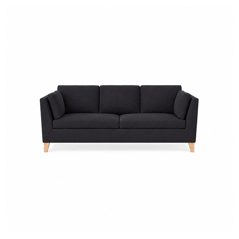 Stockholm 3 Seater Sofa Cover-Microfiber Black