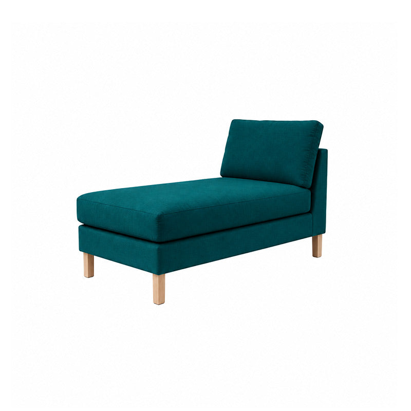 Karlstad Chaise Lounge Cover-Velvet peacock