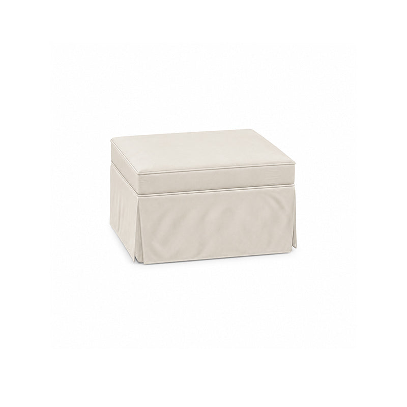 Pottery Barn Basic Ottoman-Structural Weave cream