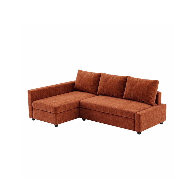 FRIHETEN Sofa Bed with Left Chaise Cover-Chenille Terracotta