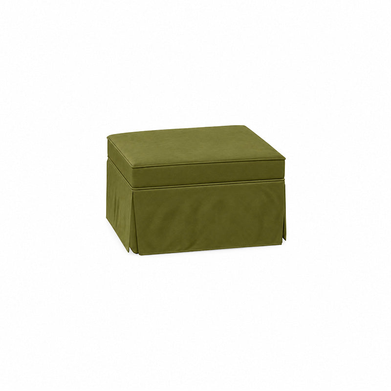 Pottery Barn Basic Ottoman-Corduroy Olive