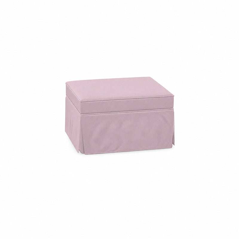 Pottery Barn Basic Ottoman-Velvet Dusty rose