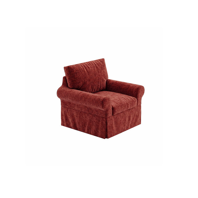POTTERY BARN Basic Chair Cover-Chenille Burnt Brick