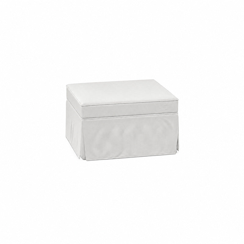 Pottery Barn Basic Ottoman-Microfiber Ivory