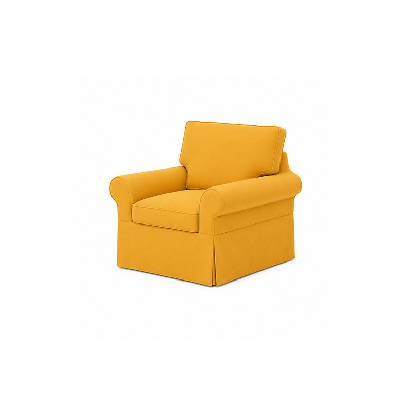 POTTERY BARN Basic Chair Cover-Structural Weave mango