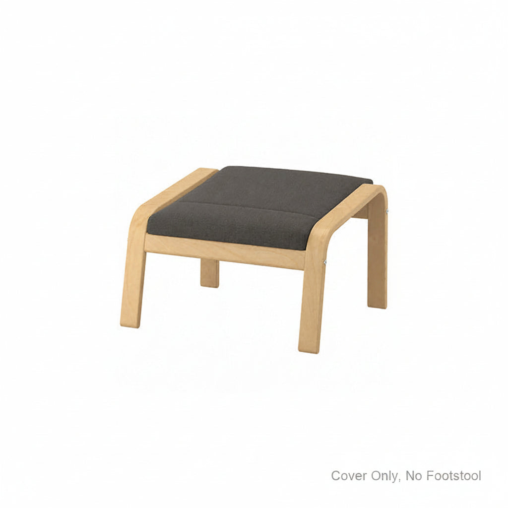 POANG Footstool Cover 1-Microfiber Ash