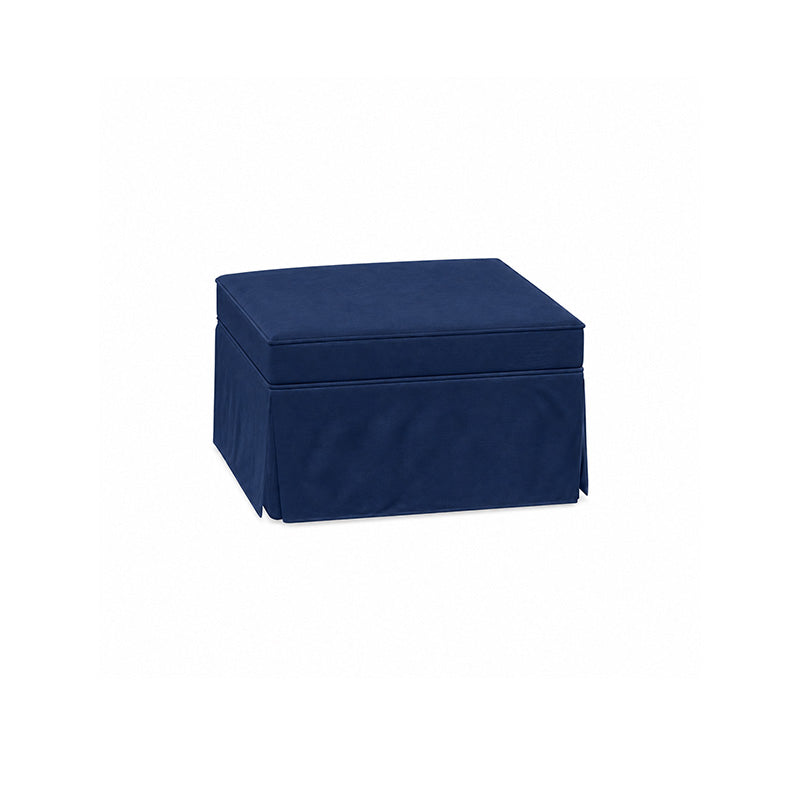 Pottery Barn Basic Ottoman-Chenille Midnight