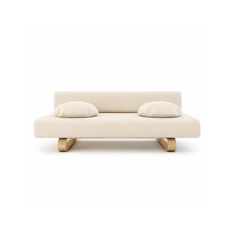 Allerum Sofa Bed Cover-Corduroy Silver White