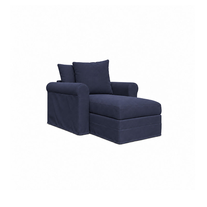 Grönlid Chaise Lounge Cover-Microfiber Navy blue
