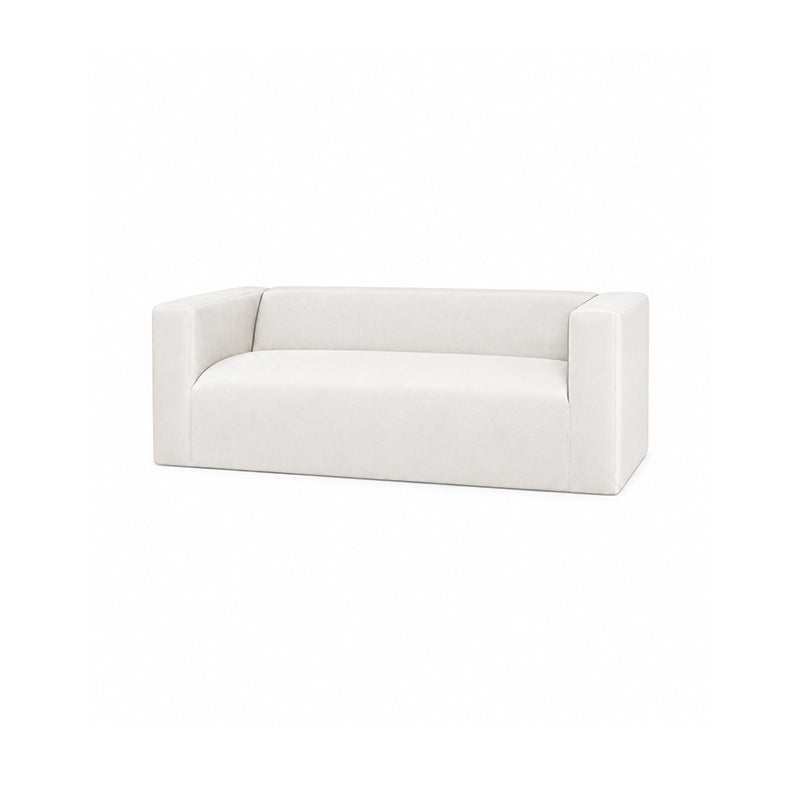 Klippan 2 Seater LongSkirt Sofa Cover-Corduroy Silver White