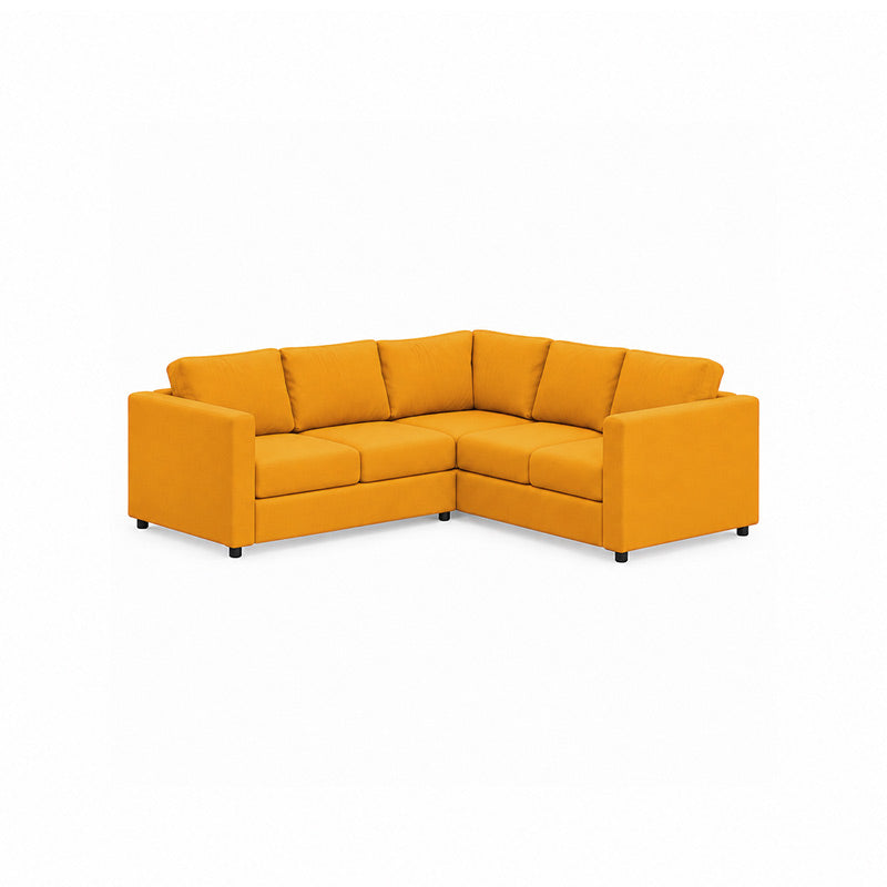 Finnala 4 Seat Corner Sofa Cover-Velvet yellow