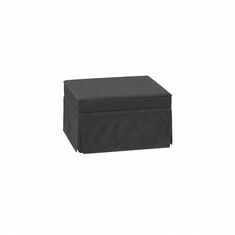 Pottery Barn Basic Ottoman-Canvas Charcoal