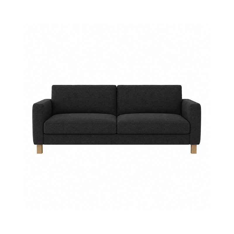 KARLSTAD 3-Seat Sofa Cover-Microfiber Black