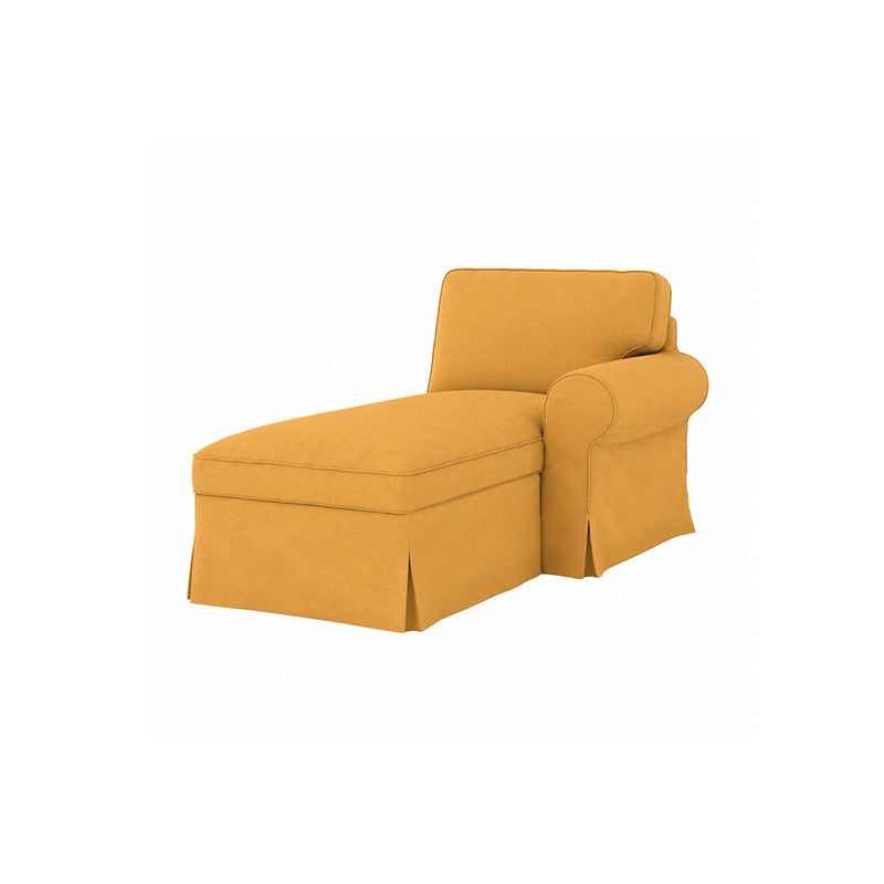 EKTORP Chaise with Right Armrest Cover-Canvas Mango
