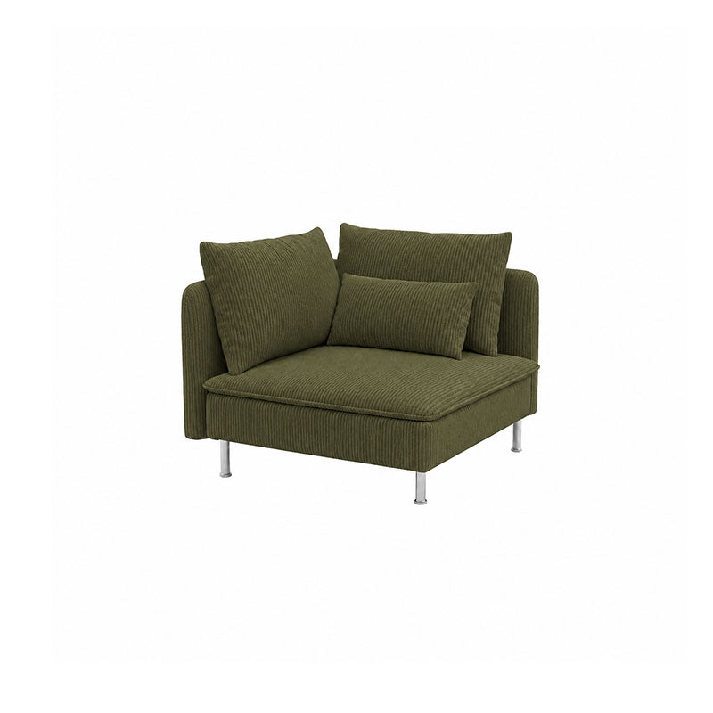 SODERHAMN Corner Section Sofa Cover-Corduroy Olive