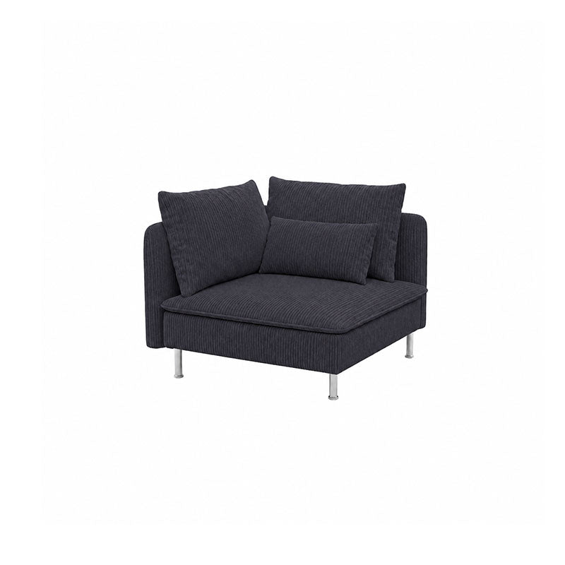 SODERHAMN Corner Section Sofa Cover-Corduroy Ash Gray