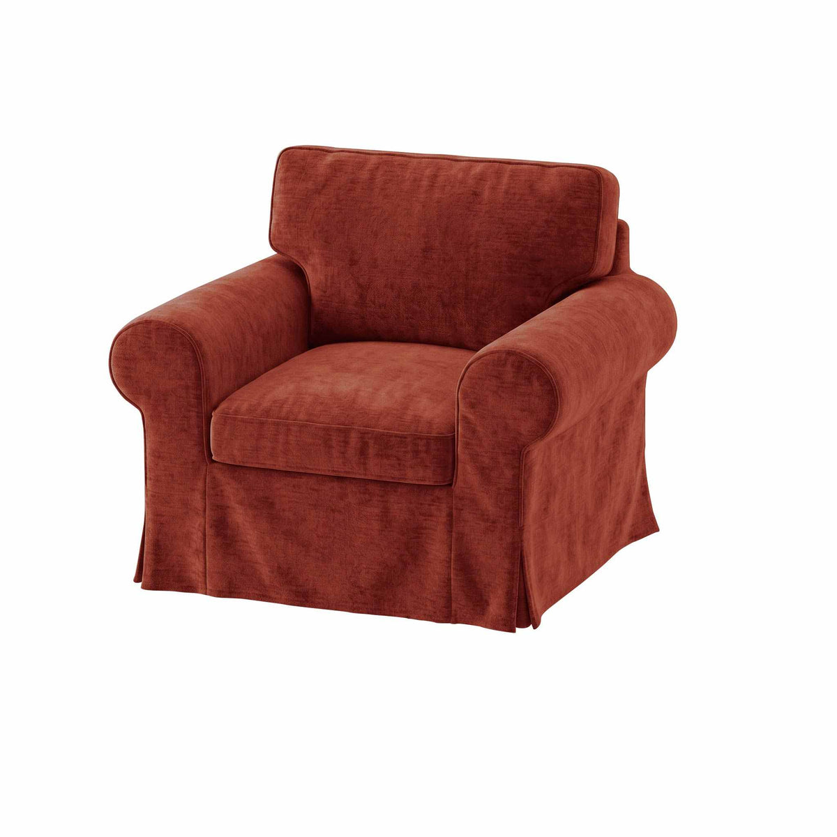 UPPLAND Armchair Cover-Chenille Burnt Brick