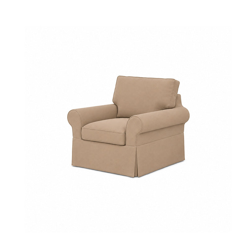 POTTERY BARN Basic Chair Cover-Corduroy Latte
