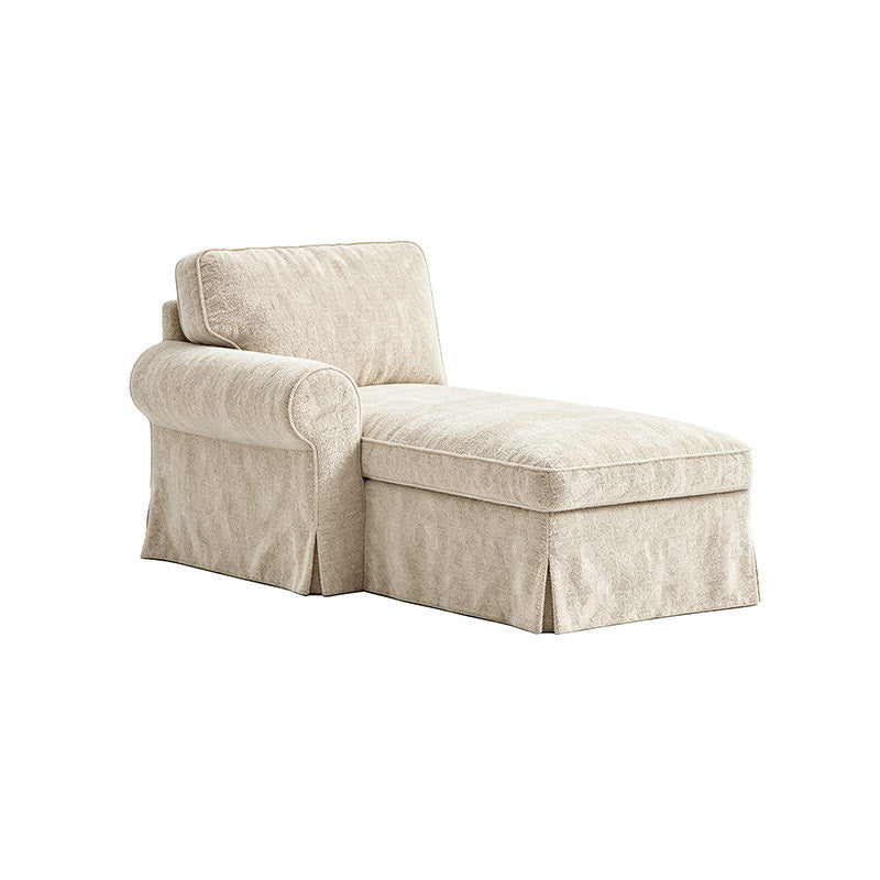 EKTORP Chaise with Left Armrest Cover-Chenille Buttermilk