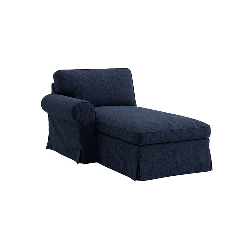Funda EKTORP chaise longue con reposabrazos izquierdo-chenilla Midnight