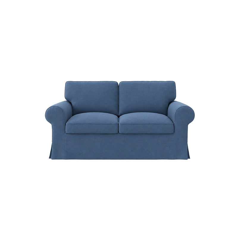 Funda de sofá de dos plazas EKTORP, tejido estructural, azul empolvado