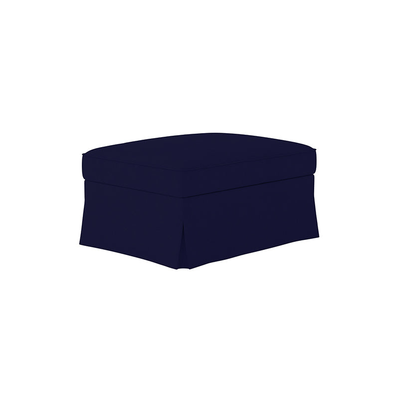 EKTORP Footstool Cover-Microfiber Navy blue