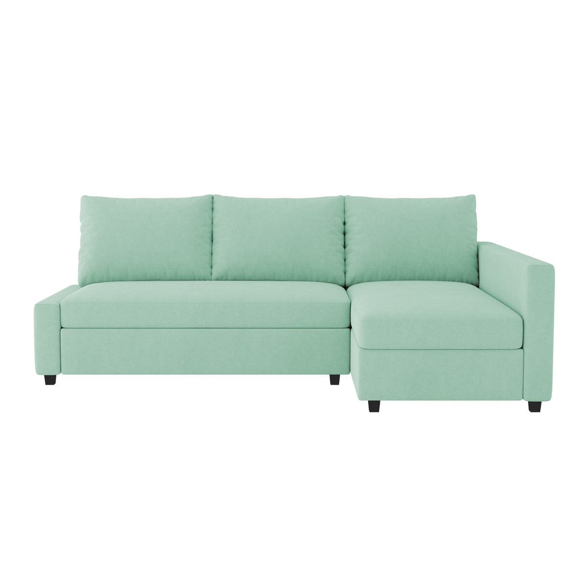 FRIHETEN Sofa Bed with Right Chaise Cover-Microfiber Mint
