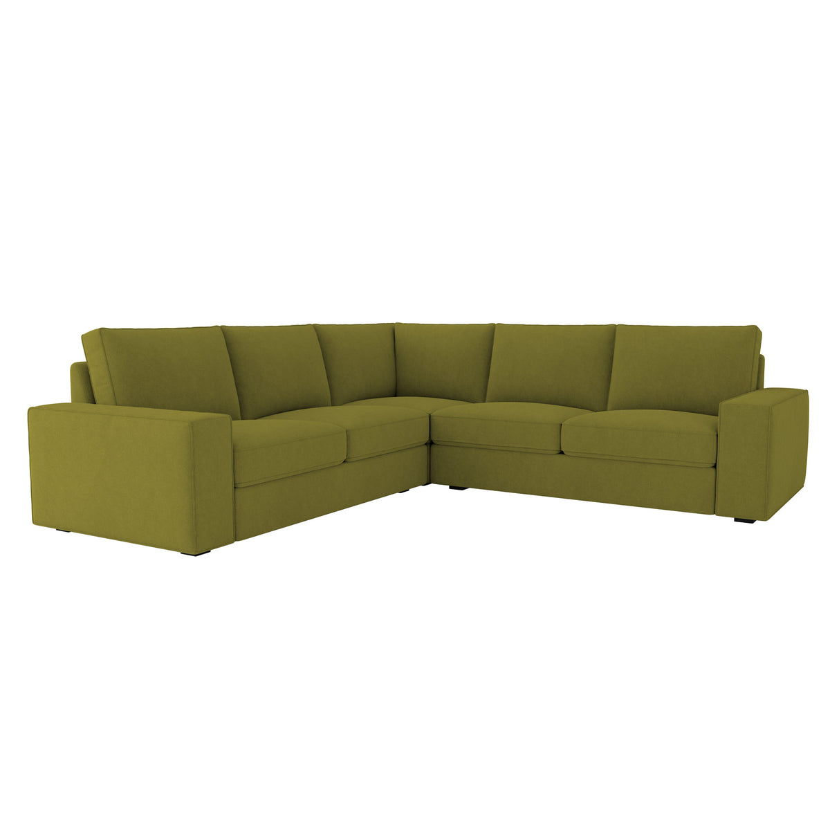 KIVIK 4-Seat Corner Sofa Cover-Microfiber Olive
