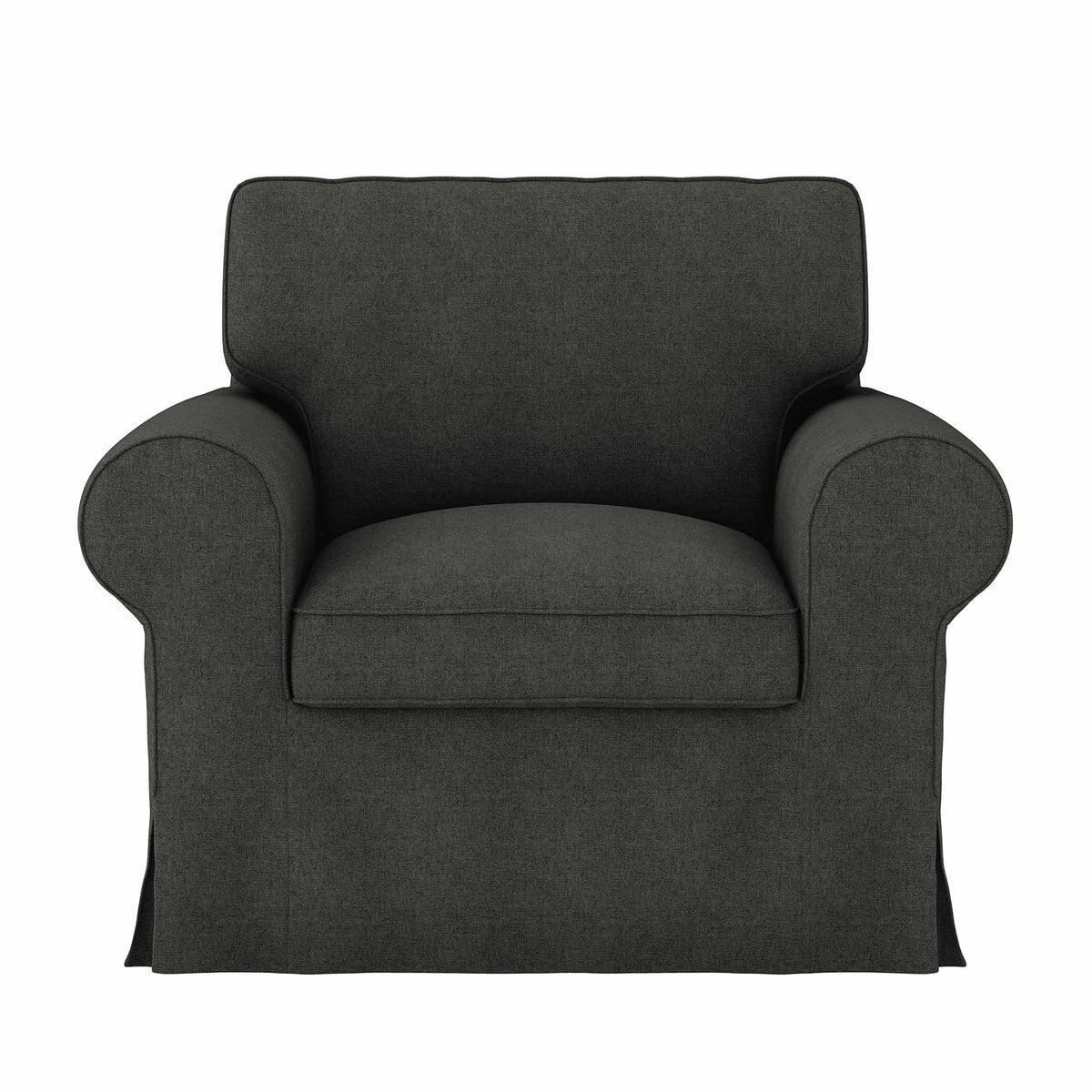 UPPLAND Armchair Cover-Structural Weave Charcoal