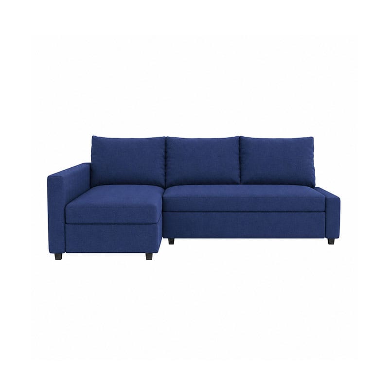 FRIHETEN Sofa Bed with Left Chaise Cover-Canvas Deep blue