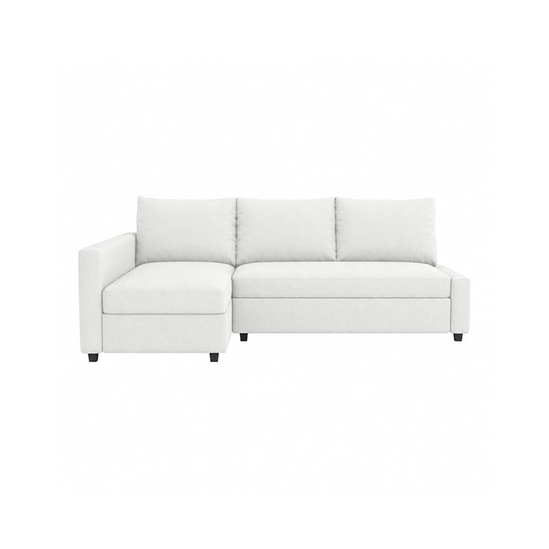 FRIHETEN Sofa Bed with Left Chaise Cover-Canvas Pure white