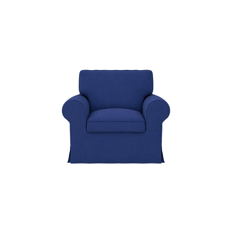 UPPLAND Funda de sillón - Microfibra azul marino