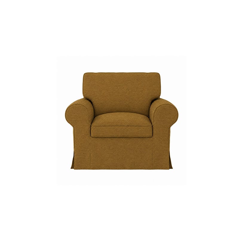 EKTORP Armchair Cover-Patterned Weave  Antique Gold