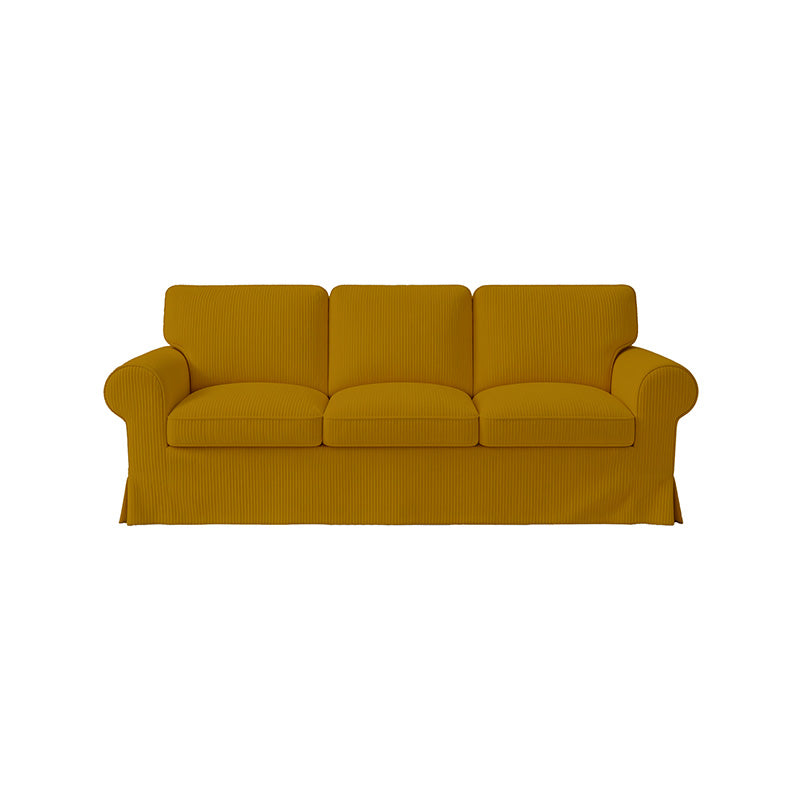 EKTORP 3-Seater Sofa Cover-Corduroy Mustard
