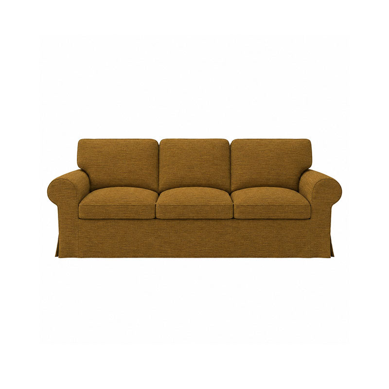 EKTORP 3-Seater Sofa Cover-Patterned Weave  Antique Gold