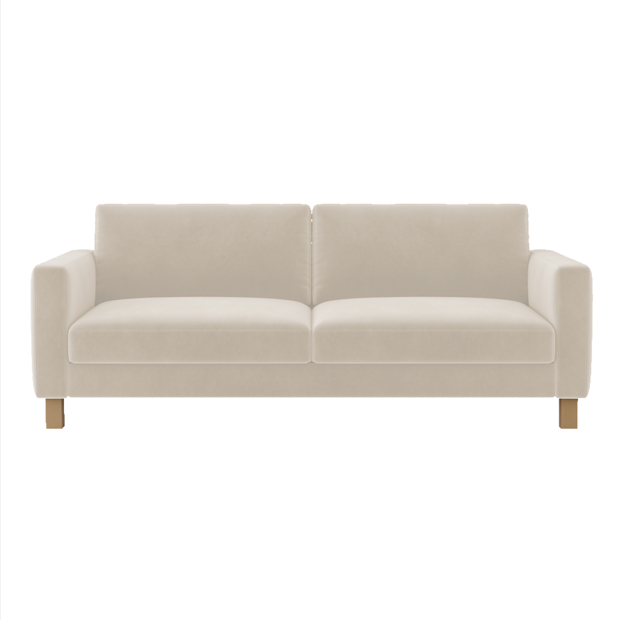 Velvet sofa cover, fits the Karlstad three-seater sofa