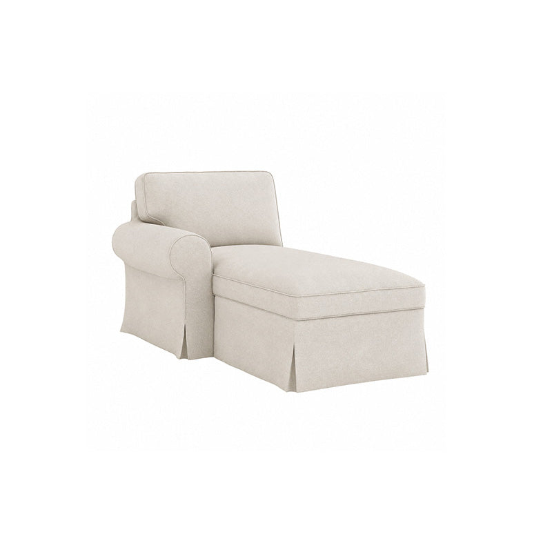 EKTORP Chaise with Left Armrest Cover-Microfiber Beige