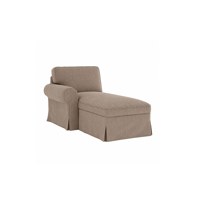 Funda EKTORP para chaise longue con reposabrazos izquierdo, microfibra oliva