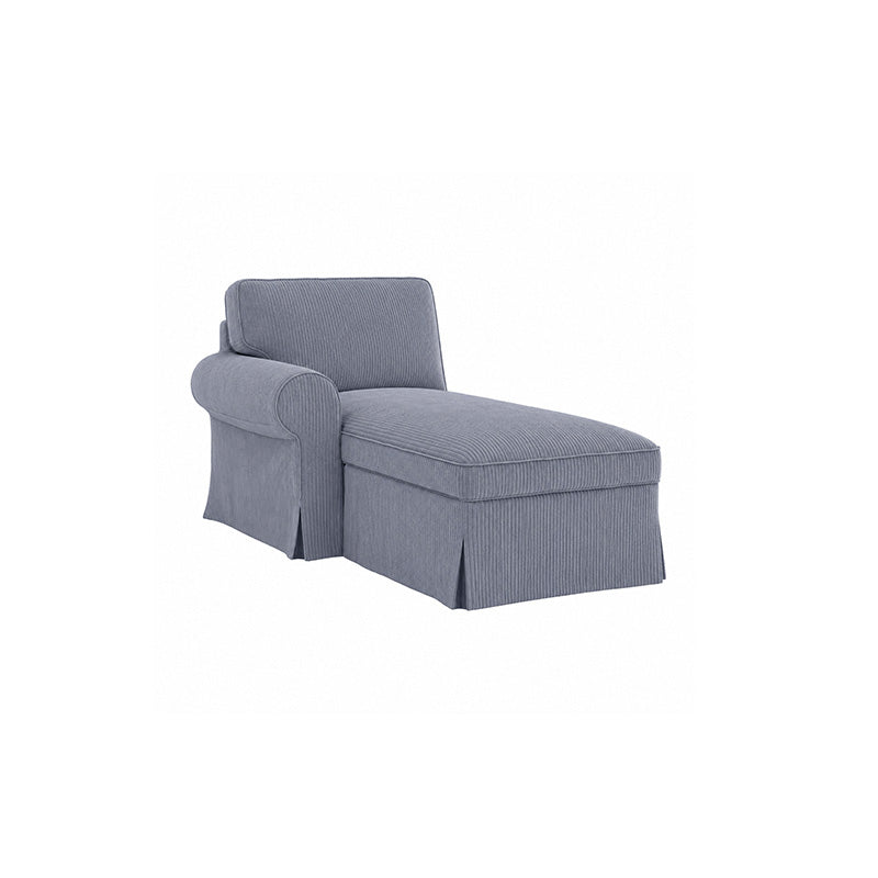 Funda EKTORP para chaise longue con reposabrazos izquierdo, microfibra oliva