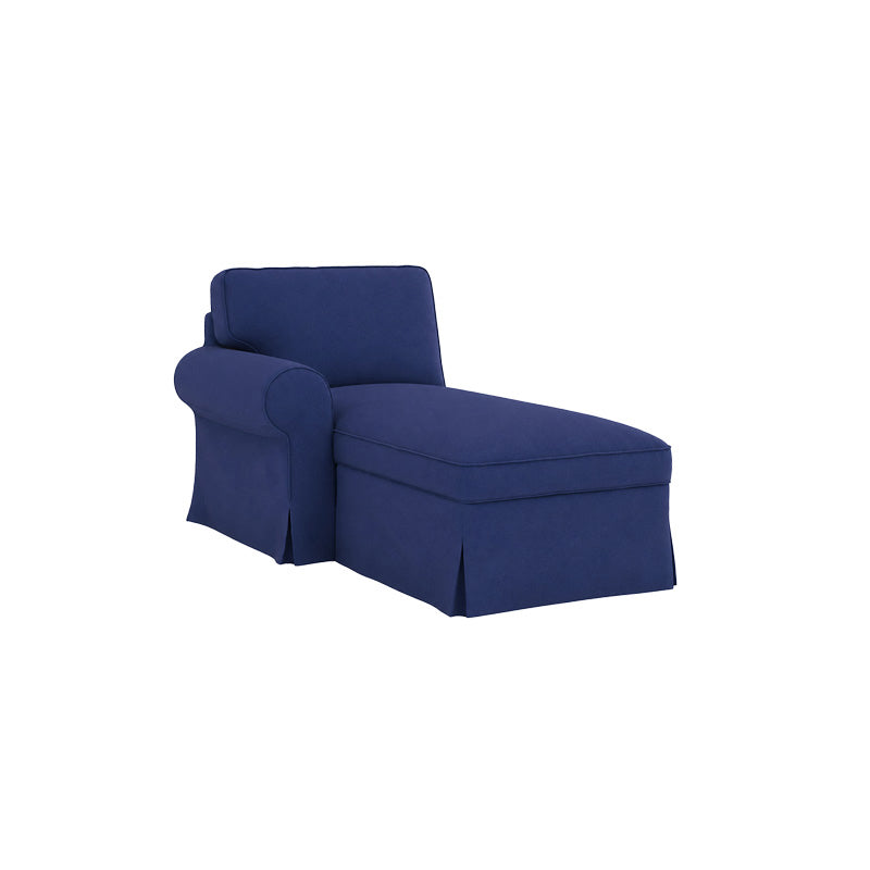 Funda EKTORP para chaise longue con reposabrazos izquierdo, microfibra oliva